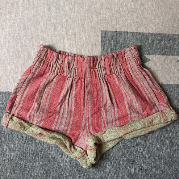 Brand New Free People Solar Flare Baja Striped Shorts - Picture 4 of 5